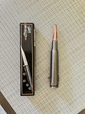 Frost Bio Bullet Knife - Metallic Gray with Copper Tip